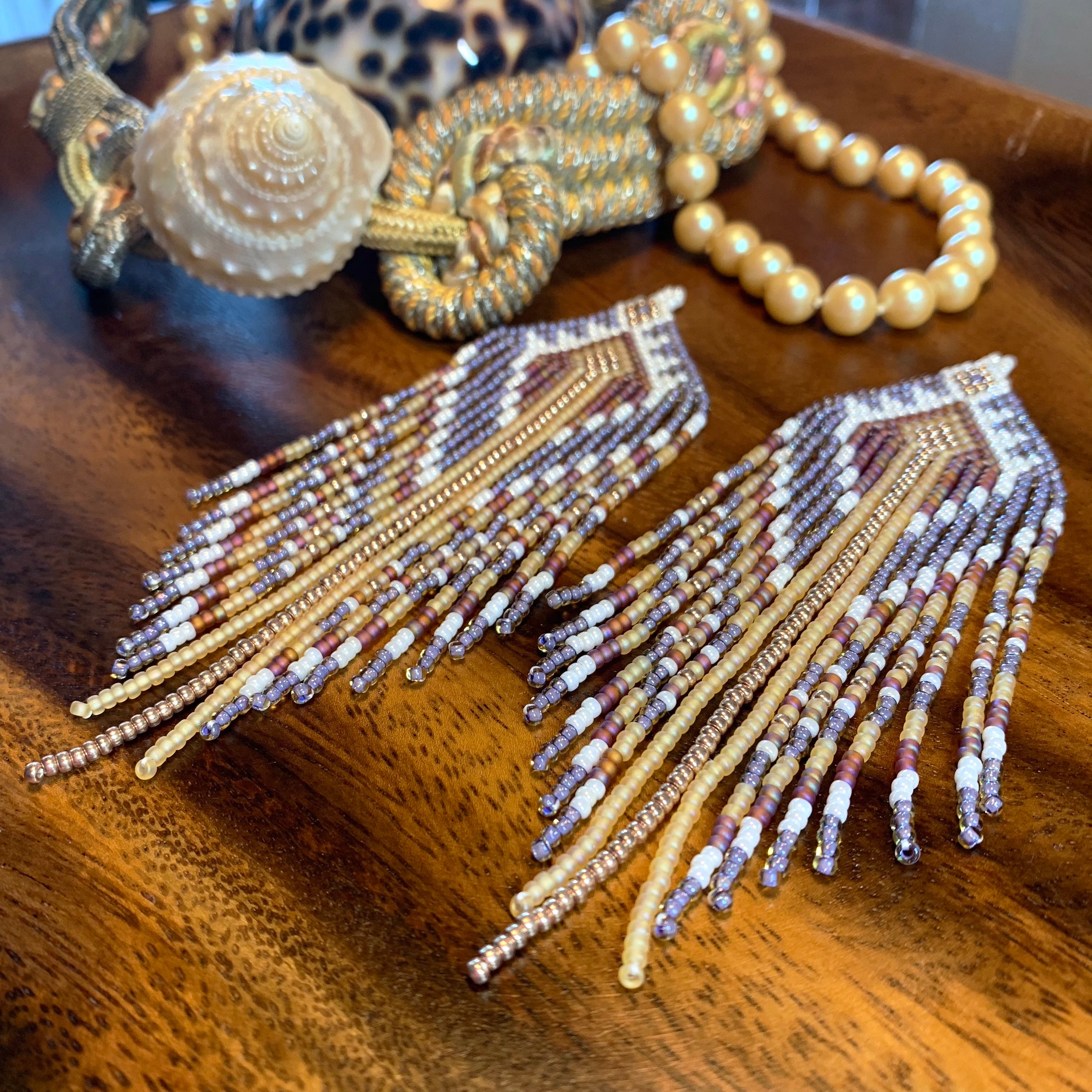 Pink Rhodonite and Turquoise Boho Dangle Earrings - Iris Elm Jewelry & Soap